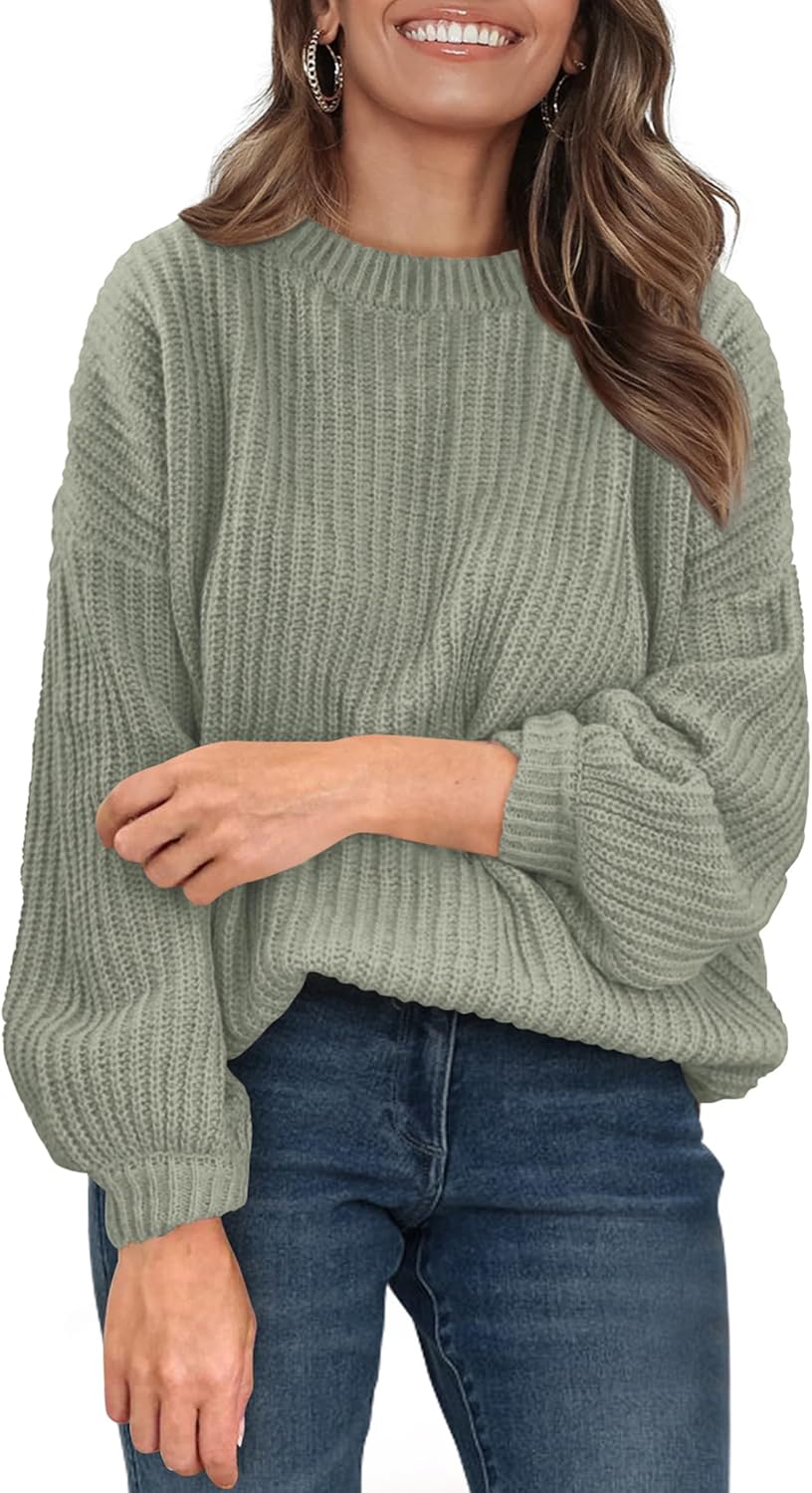 Fall Sweaters for Women 2025 Fashion Long Sleeve Knit Tops