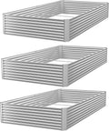 Galvanized Raised Garden Bed 63ft 3-Pack - Durable Metal Planters