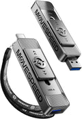 MOVE SPEED 2TB Portable SSD Dual-Port Push-Pull - Fast File Transfer
