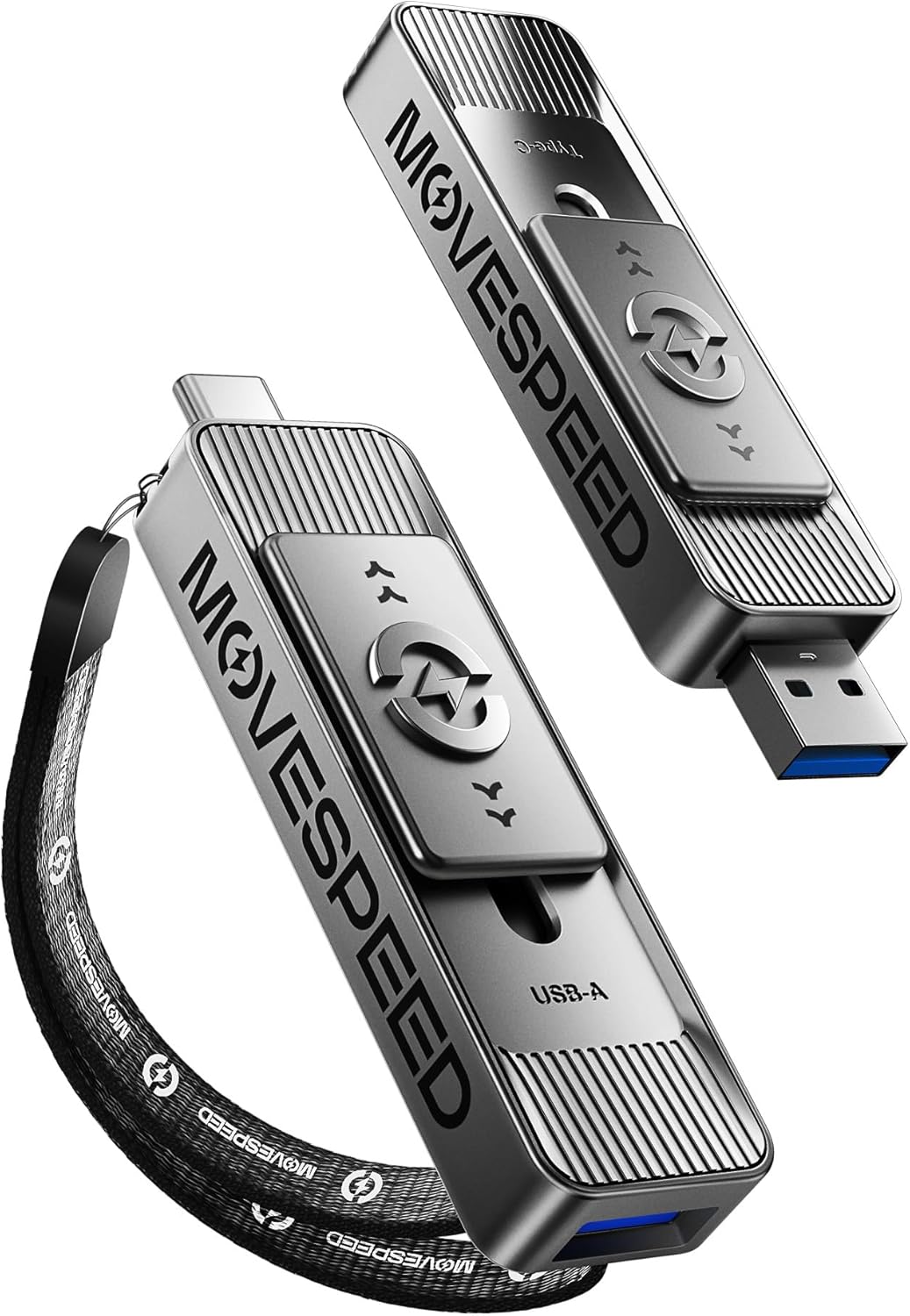 MOVE SPEED 2TB Solid State Drive with Dual Ports for All Devices