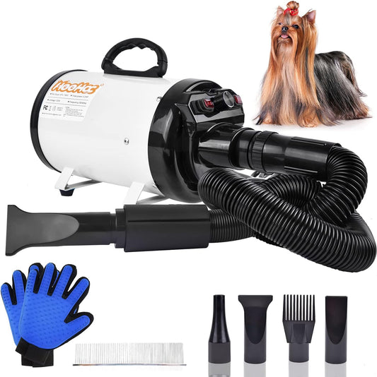 High Velocity Dog Hair Dryer - Fast Drying Power!