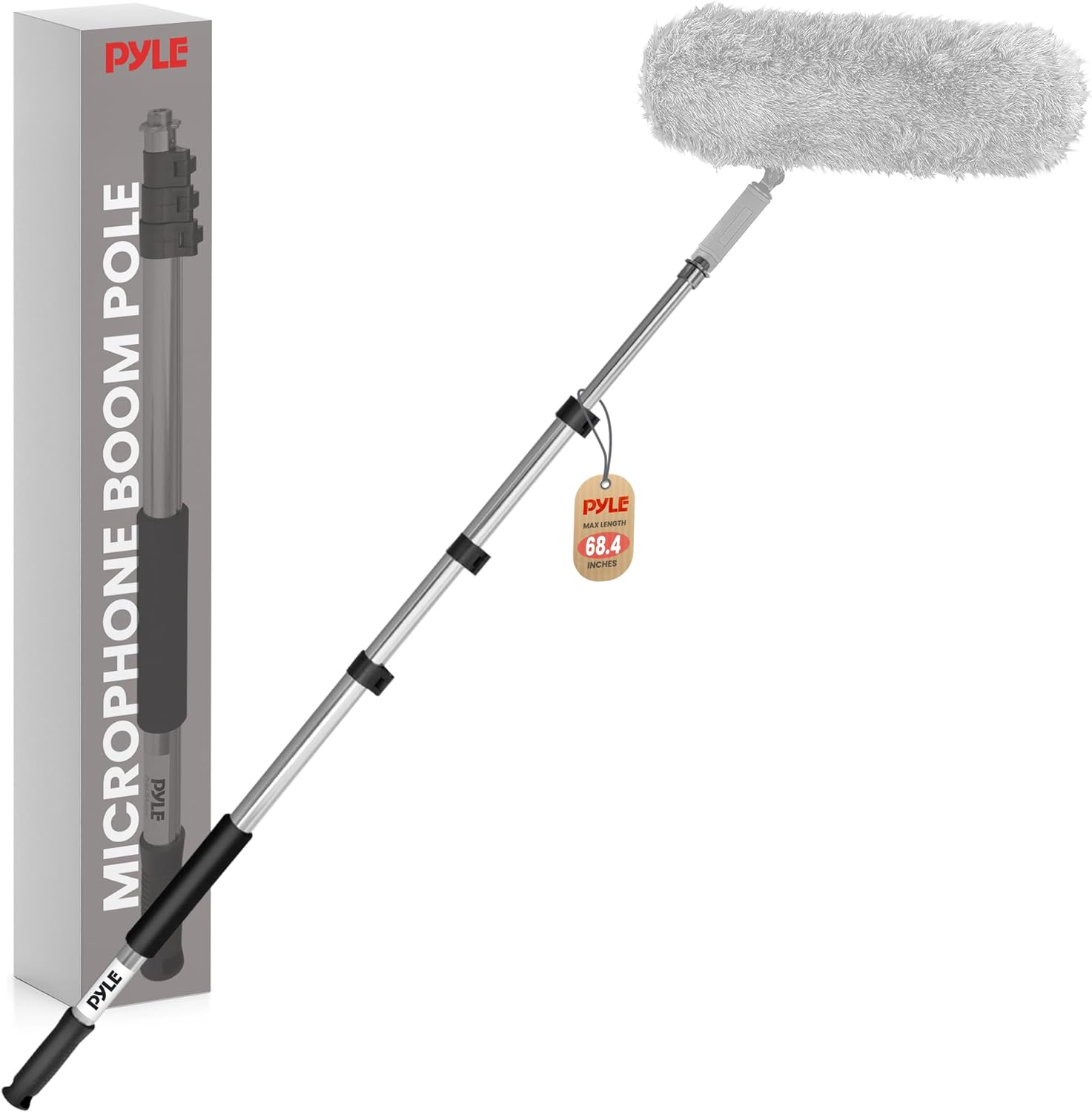 Pyle 1 Telescope Microphone Boom Fish Pole for Shotgun Mics
