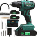 20V Cordless Brushless Power Drill Set with 2 Batteries - Reliable DIY