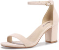 IDIFU Women's 3 Inch Heel Sandals - Comfortable Chunky Mid Heel