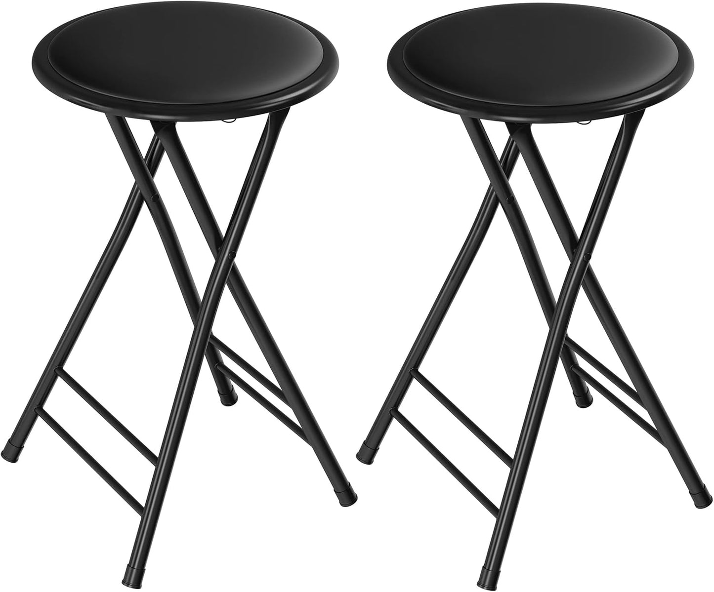 Set of 2 Backless Folding Bar Stools for Kitchen or Game Room