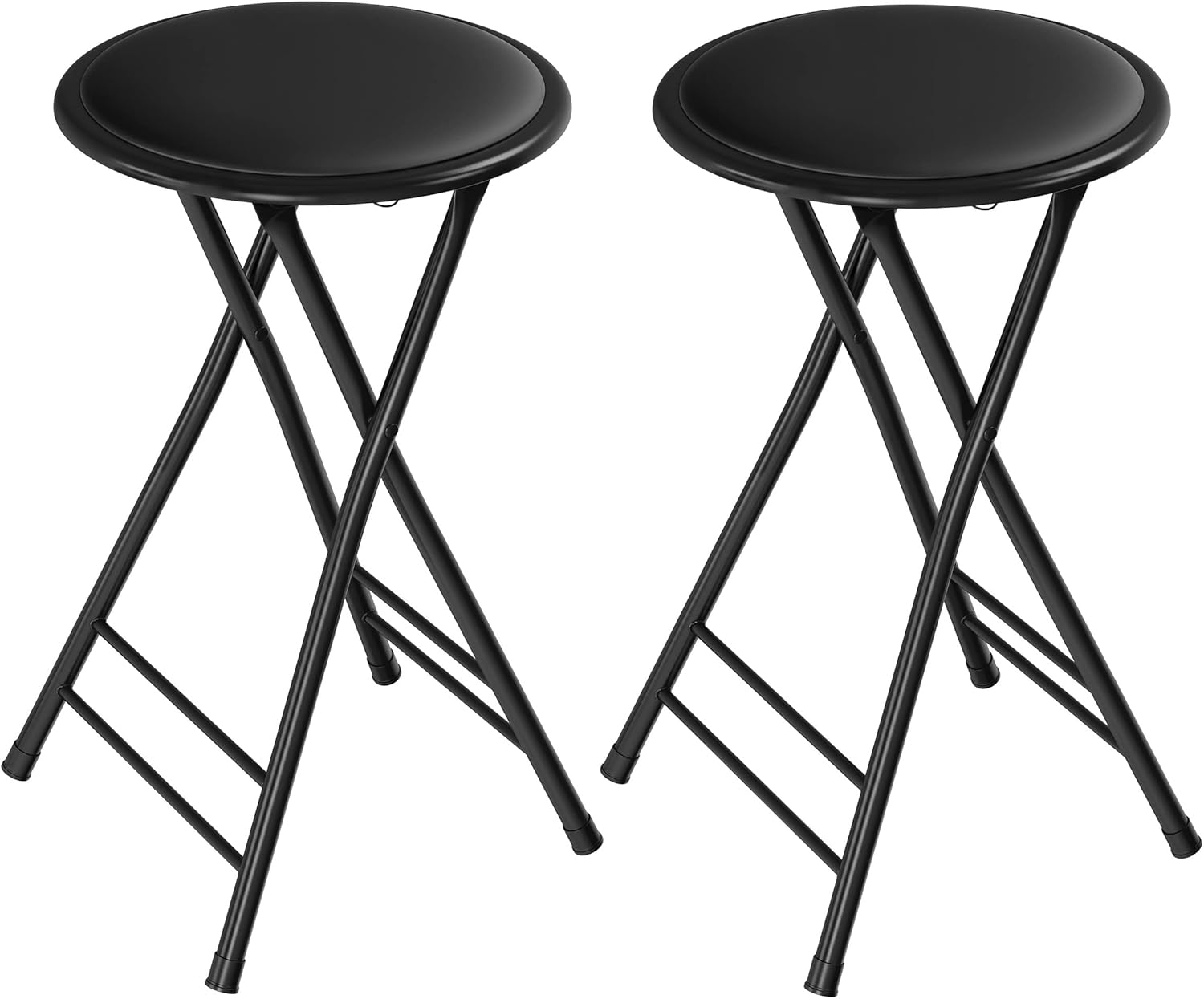 Set of 2 Backless Folding Bar Stools for Kitchen or Game Room
