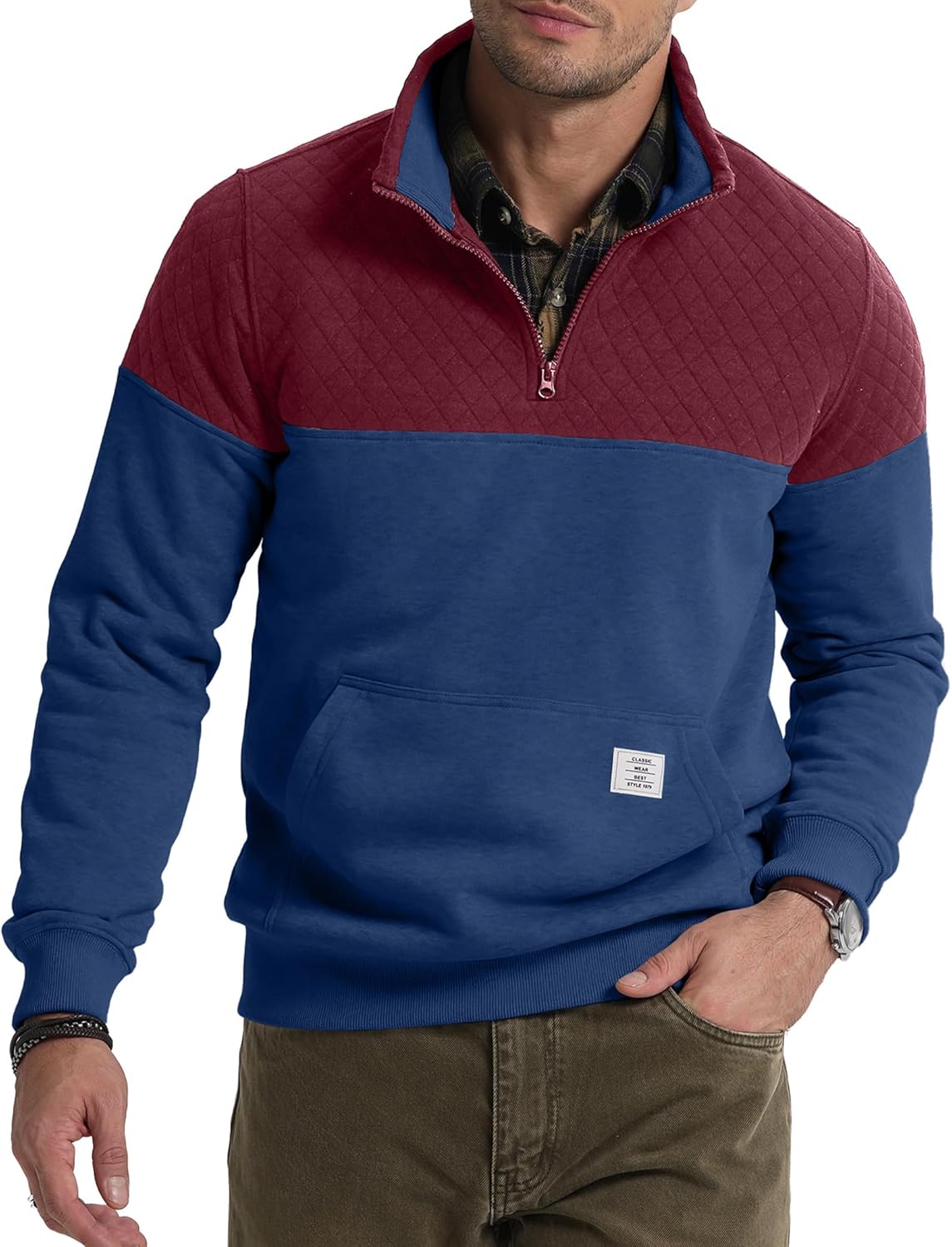 JMIERR Men's Quarter Zip Pullover: Stylish and Comfortable Sweatshirt