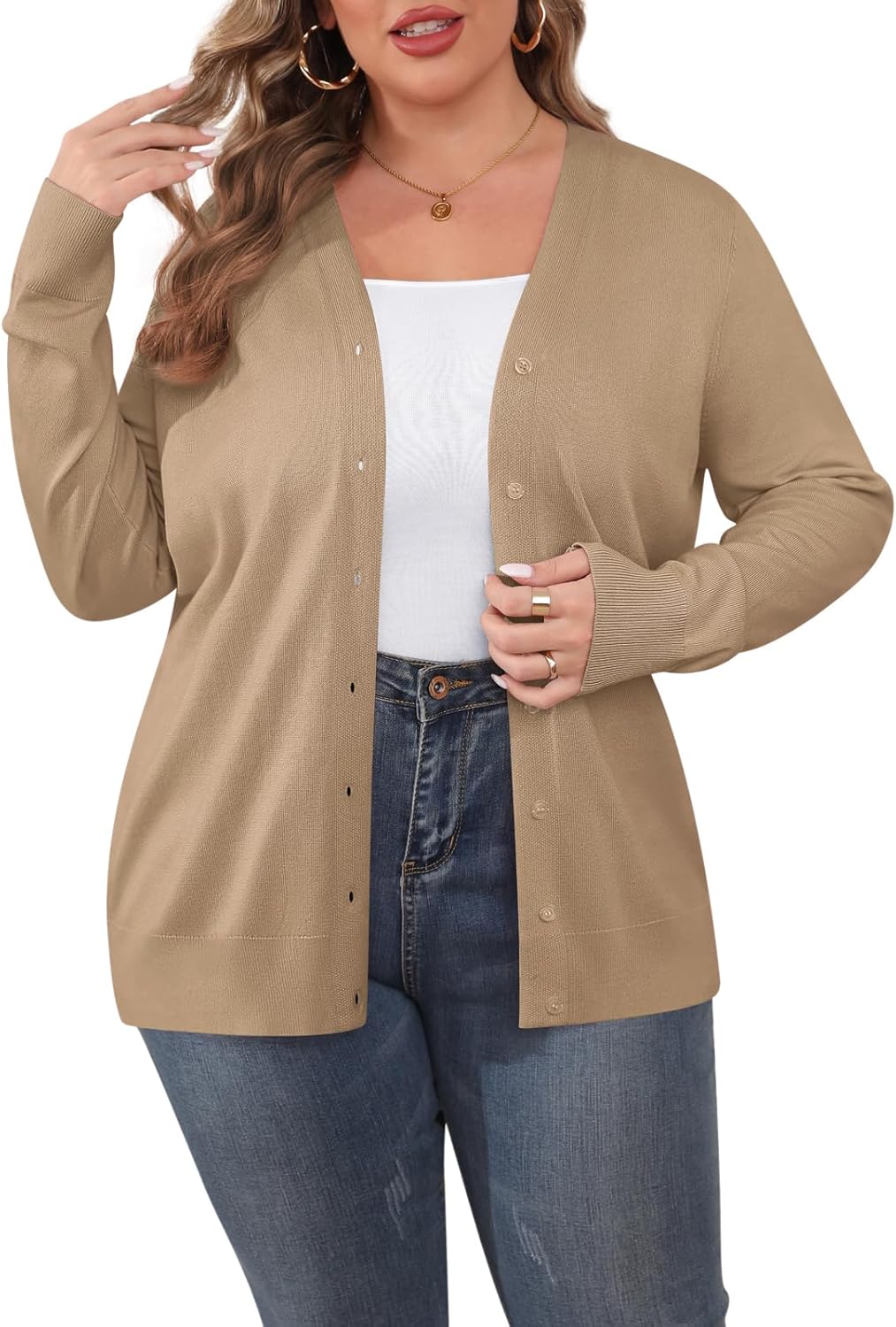 Plus Size Cardigan for Women by TIANZHU - Comfy Lightweight Style