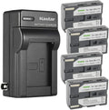 Kastar 4-Pack SB-L110 Battery and AC Wall Charger Replacement - Extra
