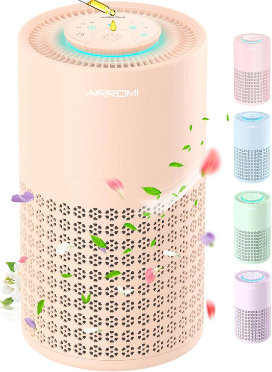 AIRROMI Air Purifier for Bedroom with HEPA Filter and Aromatherapy