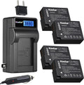 Kastar BP-DC12 4-Pack Battery and LCD AC Charger Kit - Reliable Power