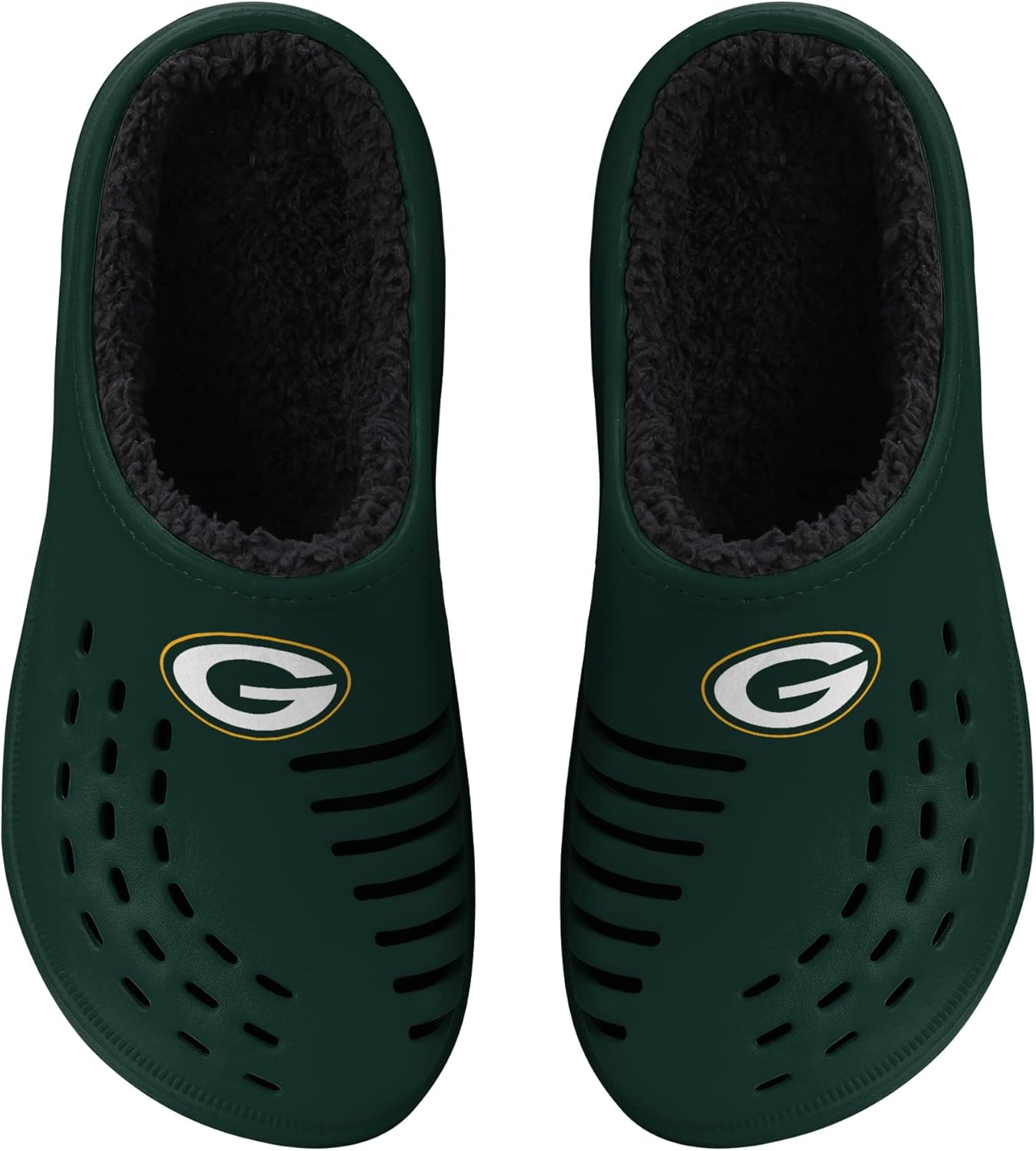 FOCO Men's NFL Sherpa Lined Big Logo Clog for Ultimate Comfort