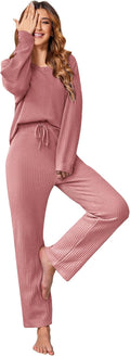 Ekouaer Women's Cozy Waffle Pajama Set for Restful Nights