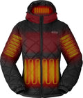 Women's Quilted Down Heated Jacket With Battery - Lightweight Heated