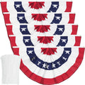 USA Pleated Fan Banner Flag 3x6 ft - Durable Patriotic Bunting