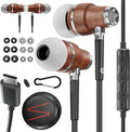 Symphonized Wooden Earphones: Deep Bass, 3D Sound, Noise Cancelling