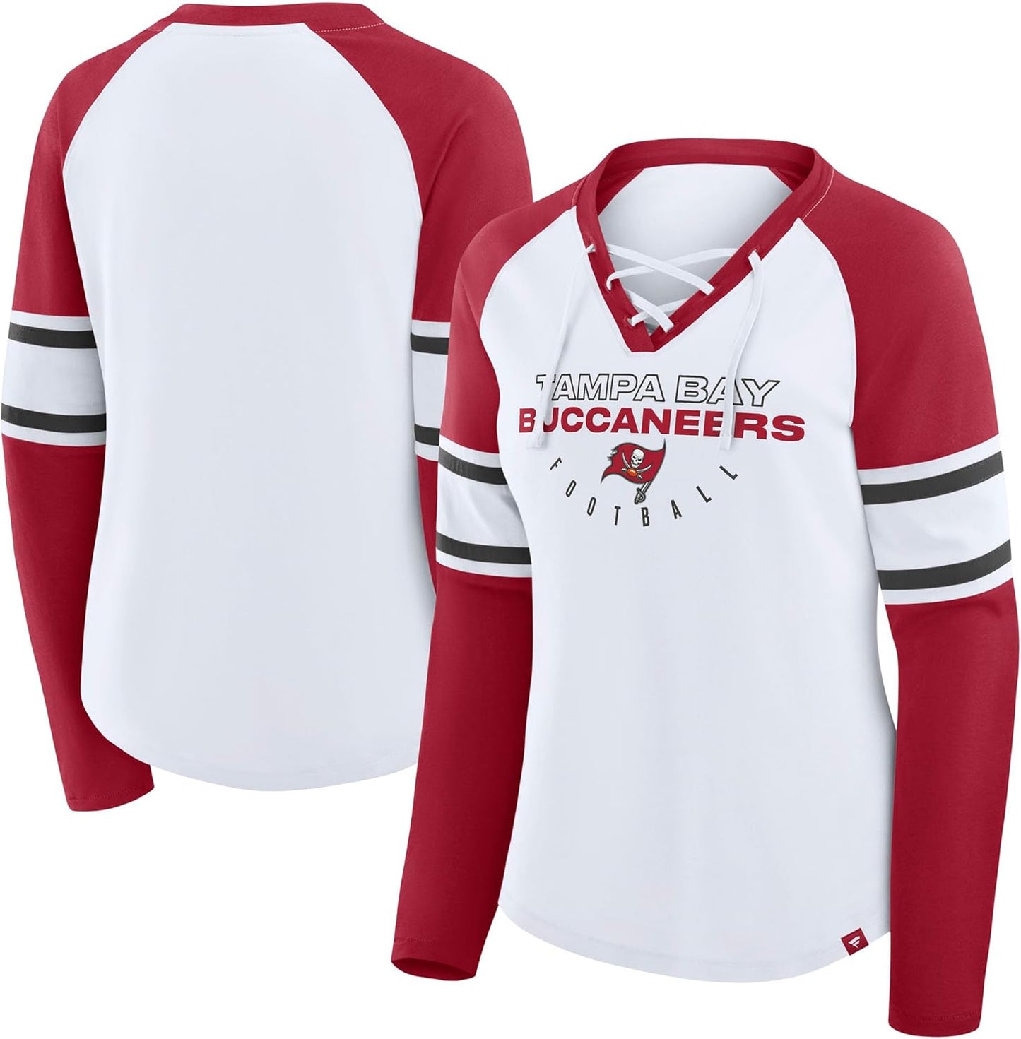 Fanatics Women's NFL Redzone Blitz Package Lace-Up T-Shirt Review