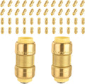 Foskan Push Fit Fittings 1 Inch Brass Coupling Pack of 50