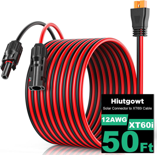 12AWG XT60i Solar Cable 50FT for Efficient Power Connection
