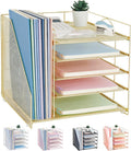 Desk Organizers and Accessories 5-Tier Paper Letter Tray Organizer