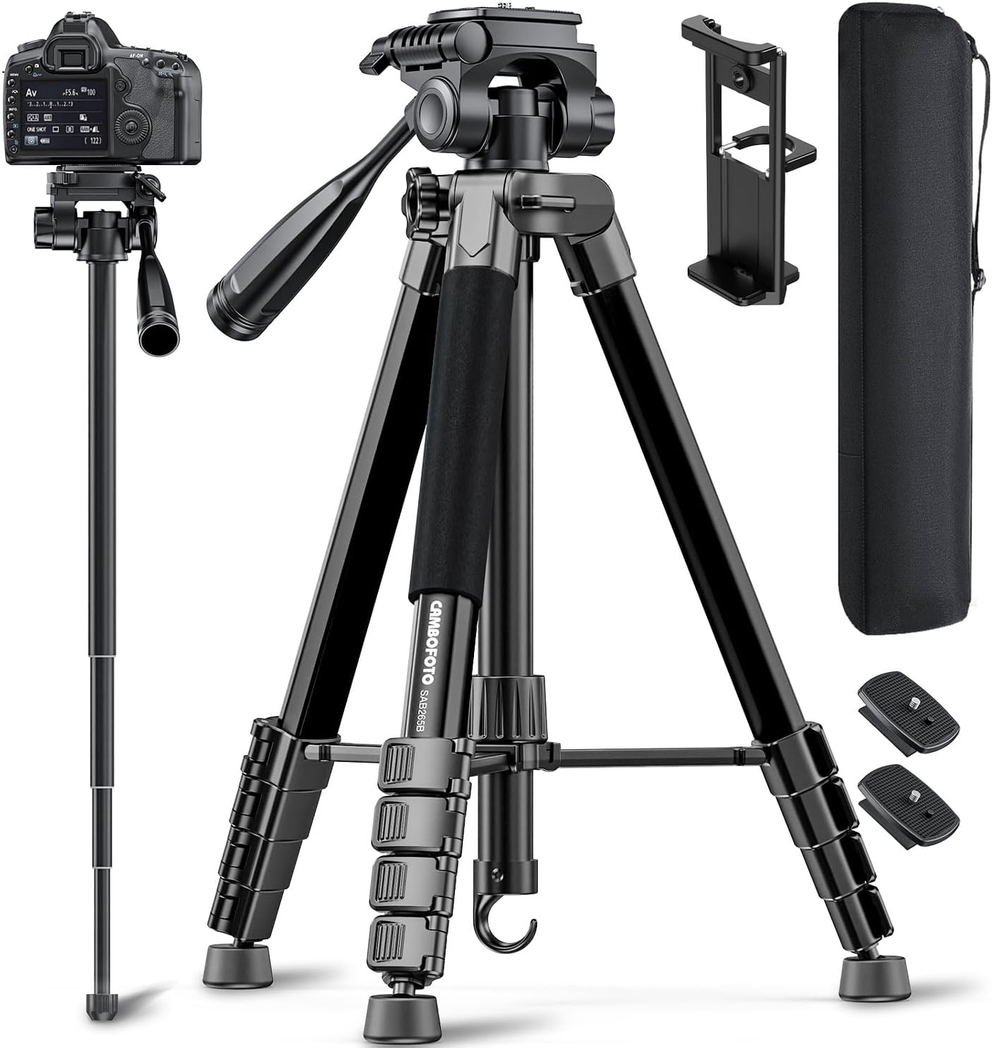 CAMBOFOTO 73 in Tripod and Monopod for DSLR and Mirrorless Cameras