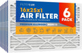 Filterlux 16x25x1 MERV 13 (6-Pack) Electrostatic Pleated Filters - High Efficiency Home HVAC Filter Replacement