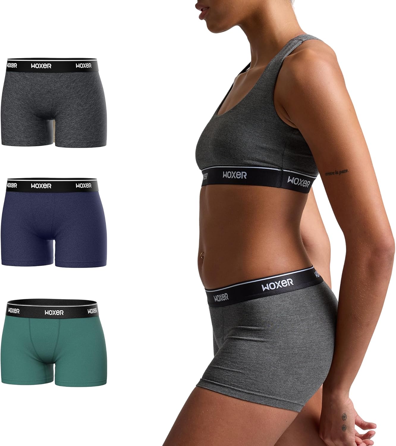 Woxer Womens Boxers - Comfortable 3in Boy Shorts for Women