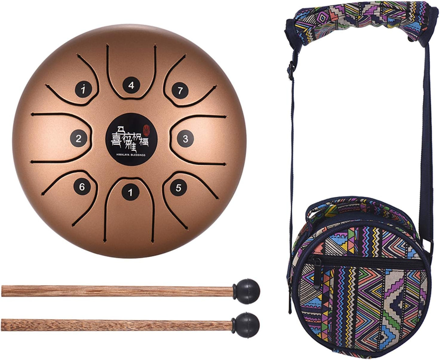 Btuty Mini 8-Tone Steel Tongue Drum for Young Musicians