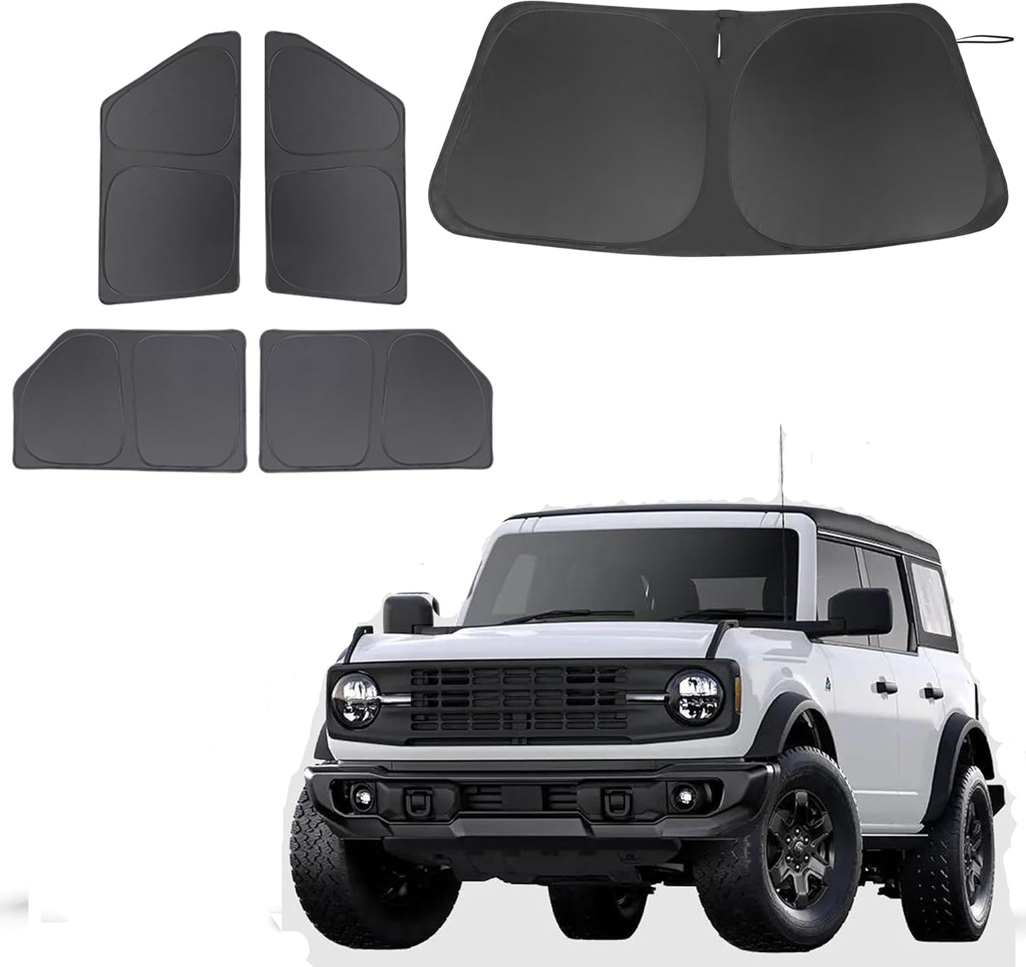 5PCS Windshield Sun Shade for 2021-2025 Ford Bronco Accessories