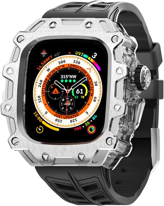 Titanium FKM Band Luxury Case for Apple Watch - Tactical Protection