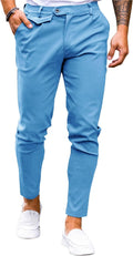 Mens Slim Fit Cotton Chinos for Men - Stretch Tapered Comfort