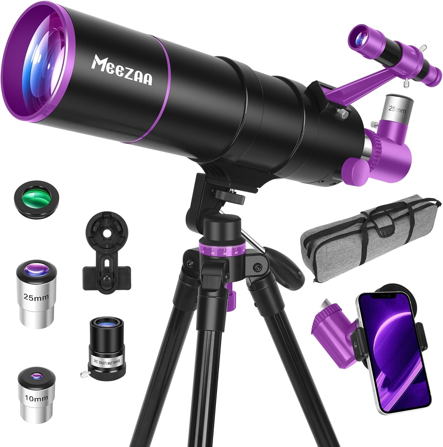 High Powered 90mm Aperture Telescope for Adults & Kids