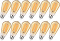 12-Pack ST58 2200K Dimmable LED Edison Bulbs - Warm Amber Glow