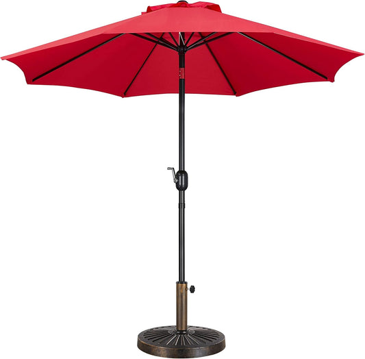 9FT Garden Table Umbrella with Base for Outdoor Comfort
