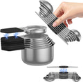 Magnetic Measuring Cups and Spoons Set - Durable 304 Stainless Steel