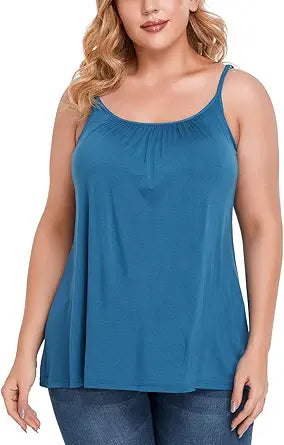 RITERA Women's Tank Top with Built in Padded Bra for Comfort