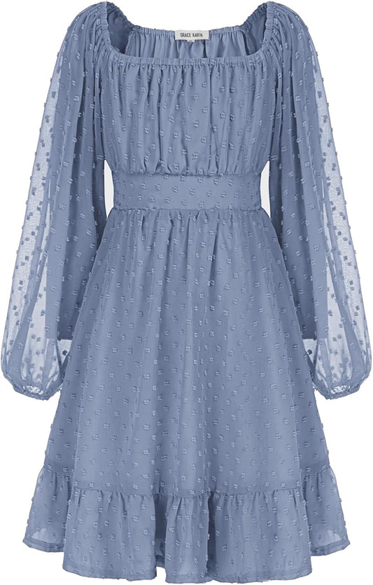 GRACE KARIN Girls Ruffle Tiered Dress for Stylish Occasions