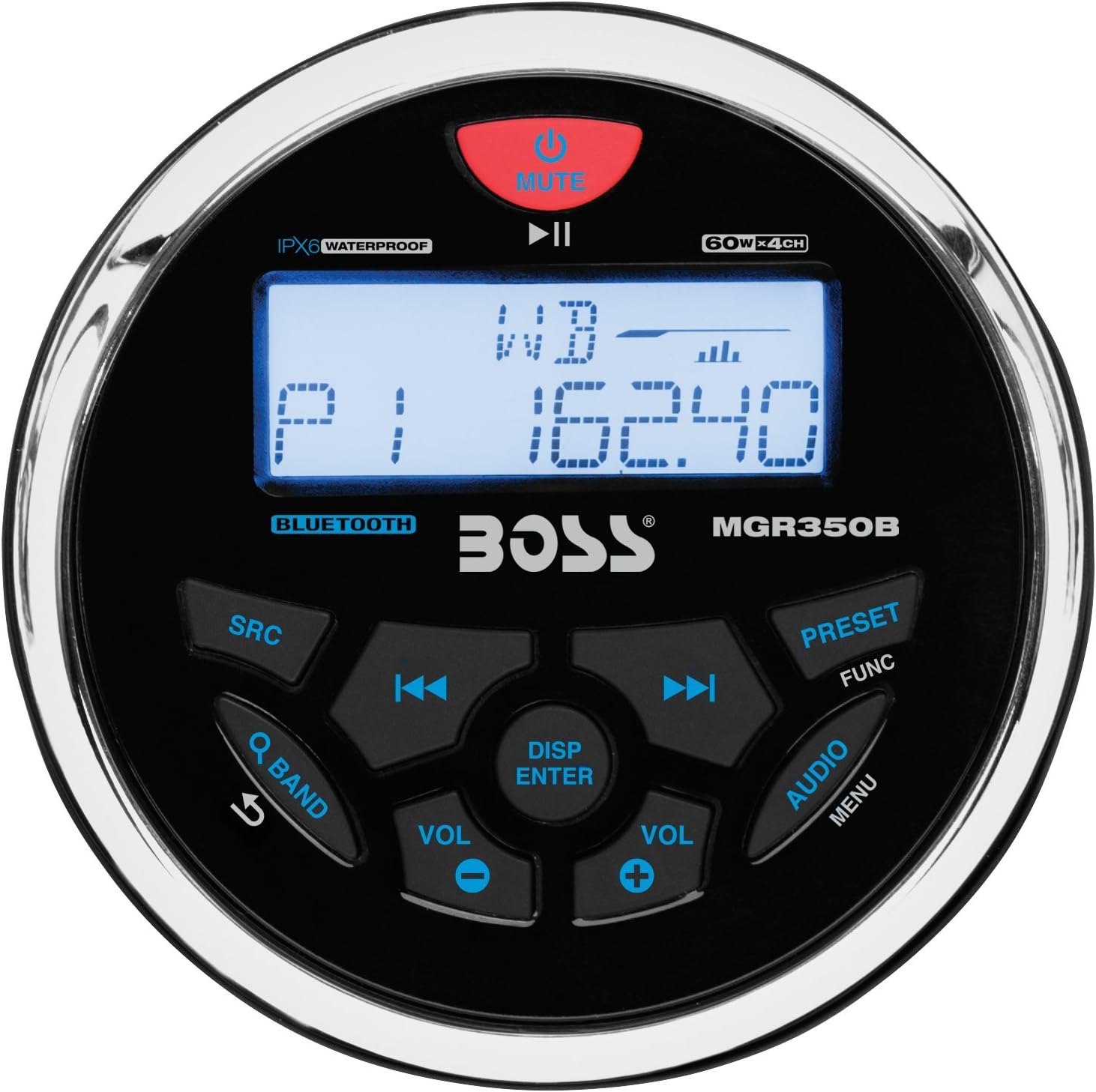 BOSS Audio Systems MCKGB350B.6 Marine Gauge Receiver & Speakers
