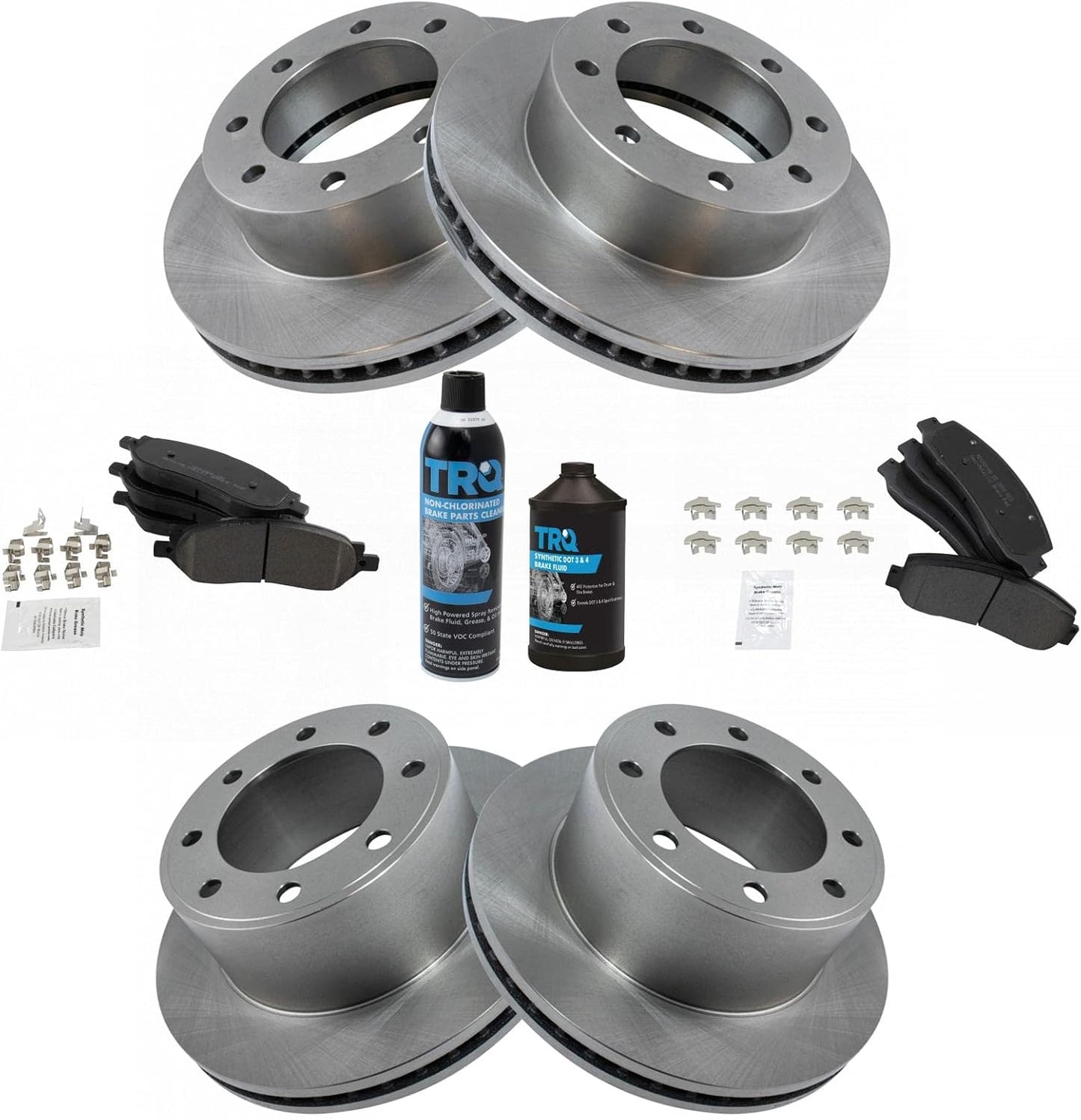 TRQ Brake Pad & Rotor Kit for 2005-2007 Ford F-250 Super Duty
