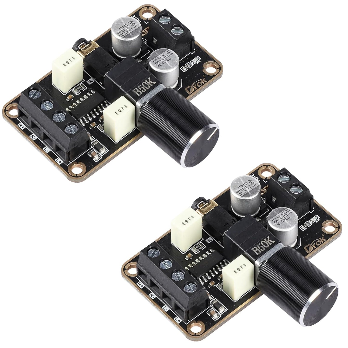 DROK Mini Amplifier Board - Powerful 5W+5W Stereo Sound