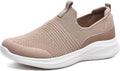 Women's Slip-On Knit Walking Tennis Shoes - Lightweight Comfort