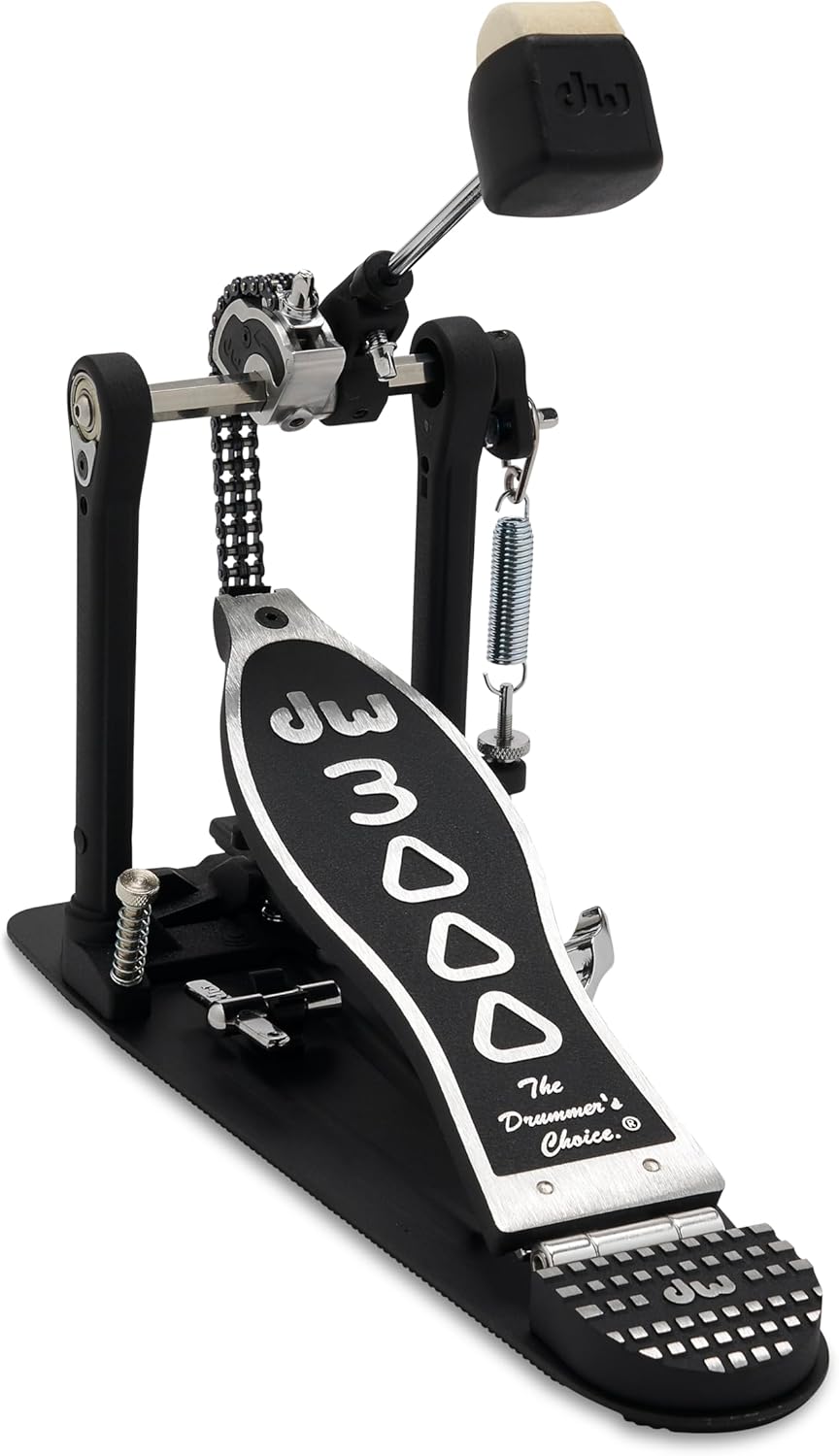 DW 3000 Series Single Bass Drum Pedal with Dual-Chain Drive