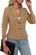 ELLEVEN Women's Casual Stretchy Knit Blazer - Lightweight Slim Fit 95%