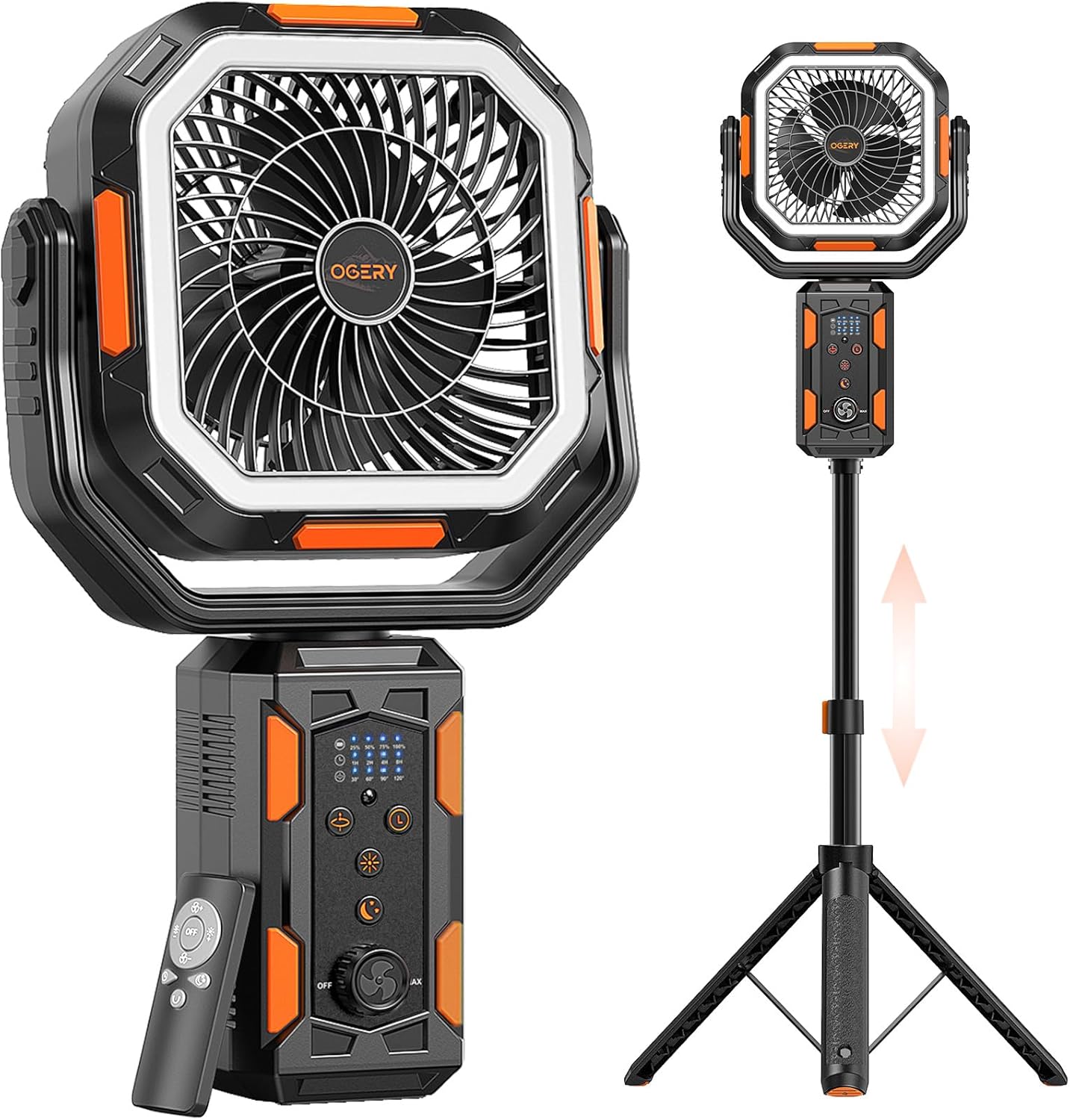 OGERY F21 Camping Fan with Stand: Powerful 20000mAh Battery