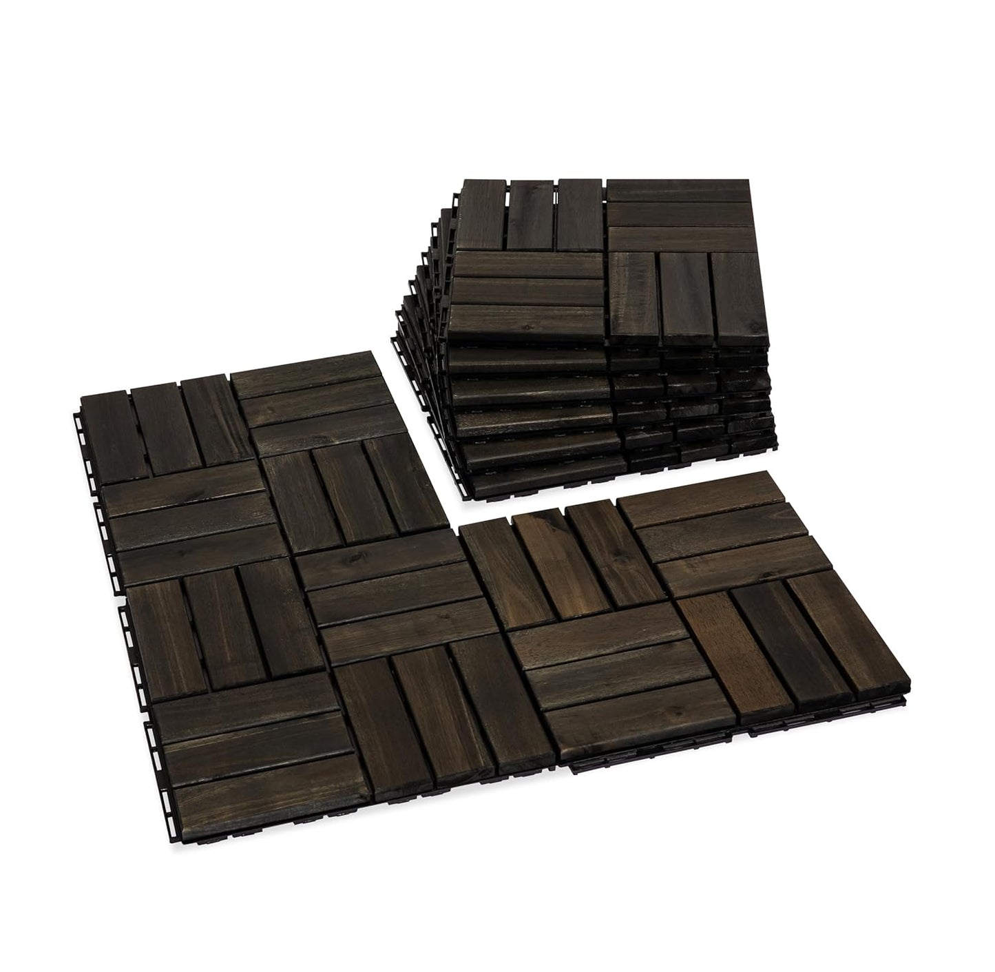 Acacia Wood Flooring Interlocking Deck Tiles for Stylish Patios