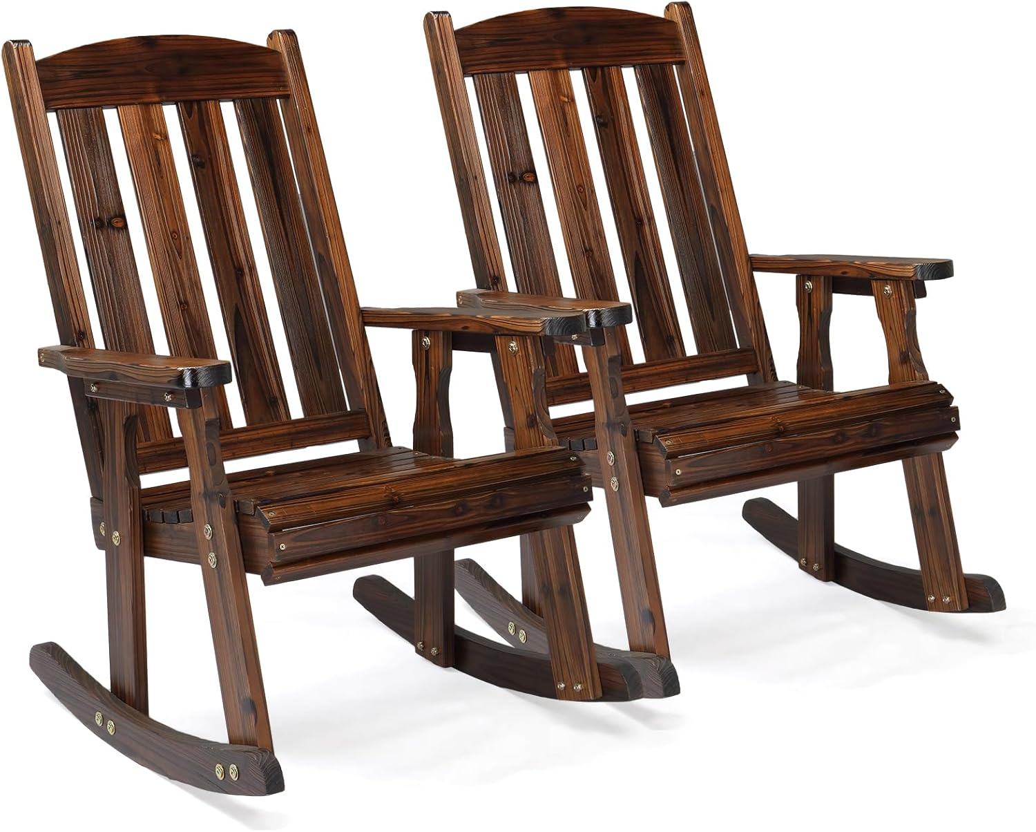 600 LBS Heavy Duty Outdoor Rocking Chair Set for Ultimate Comfort