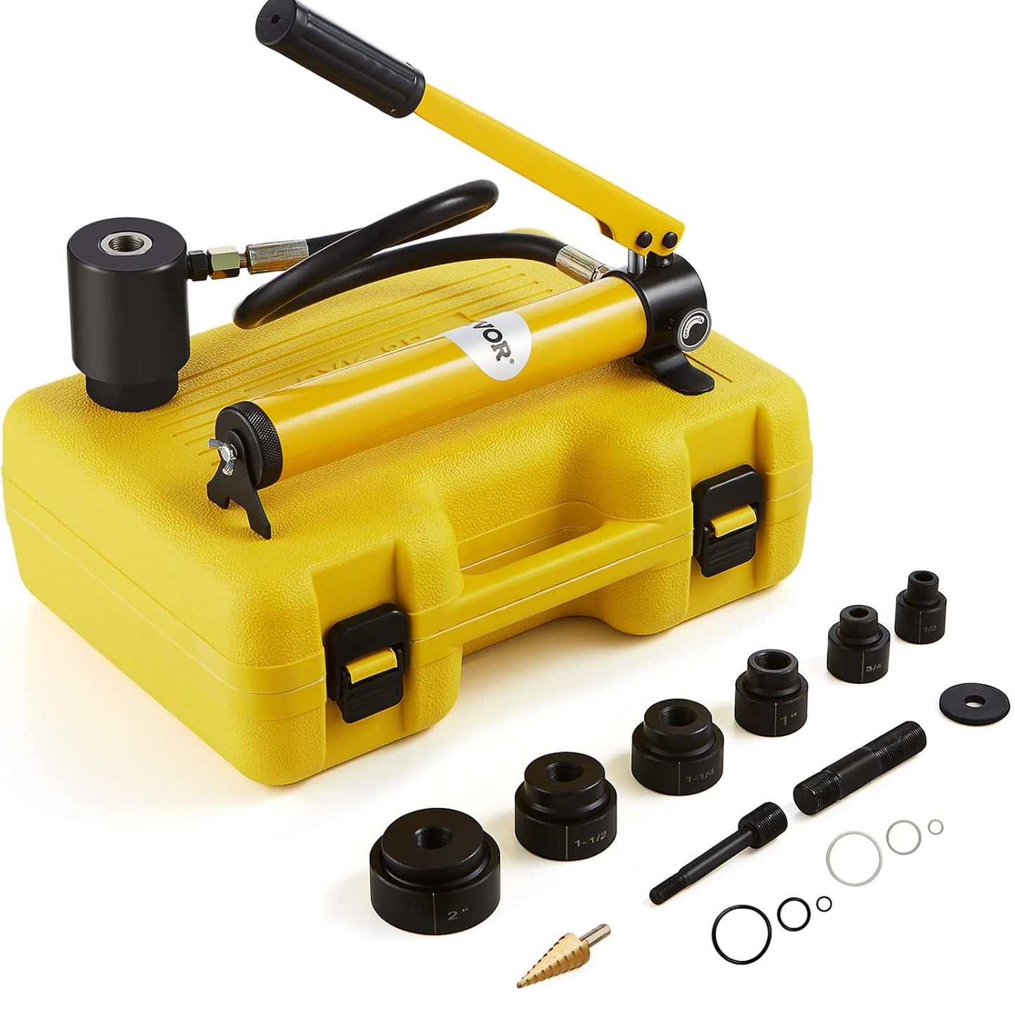 VEVOR 10 Ton Hydraulic Knockout Punch Kit for Conduit Cutting
