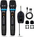 Dual Wireless Microphones Rechargeable UHF Mic System - Clear Vocal