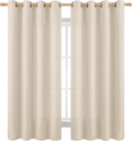 BGment Curtains 63 in Length 2 Panels Set - Light Filtering Linen Look