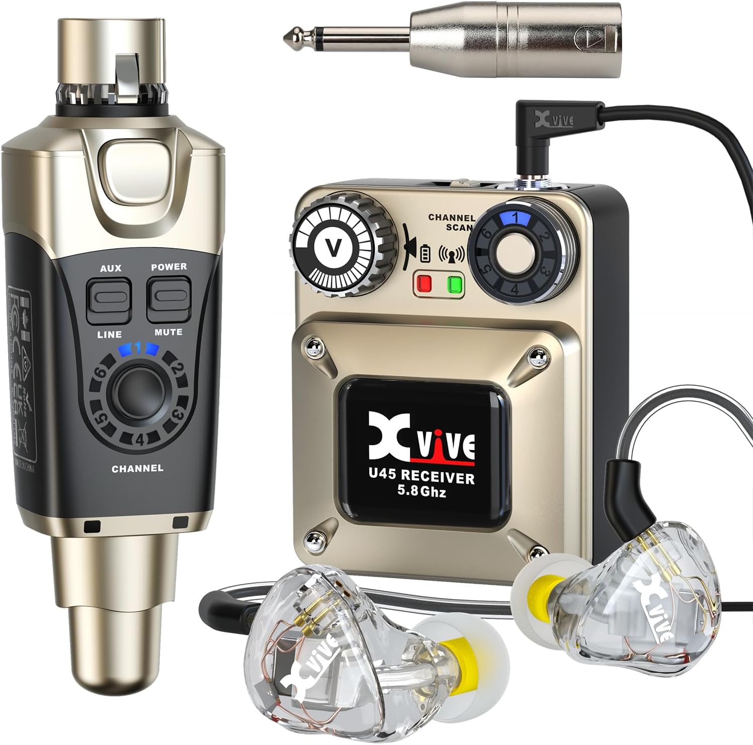 Xvive U45T9 Wireless In Ear Monitor System for Performances